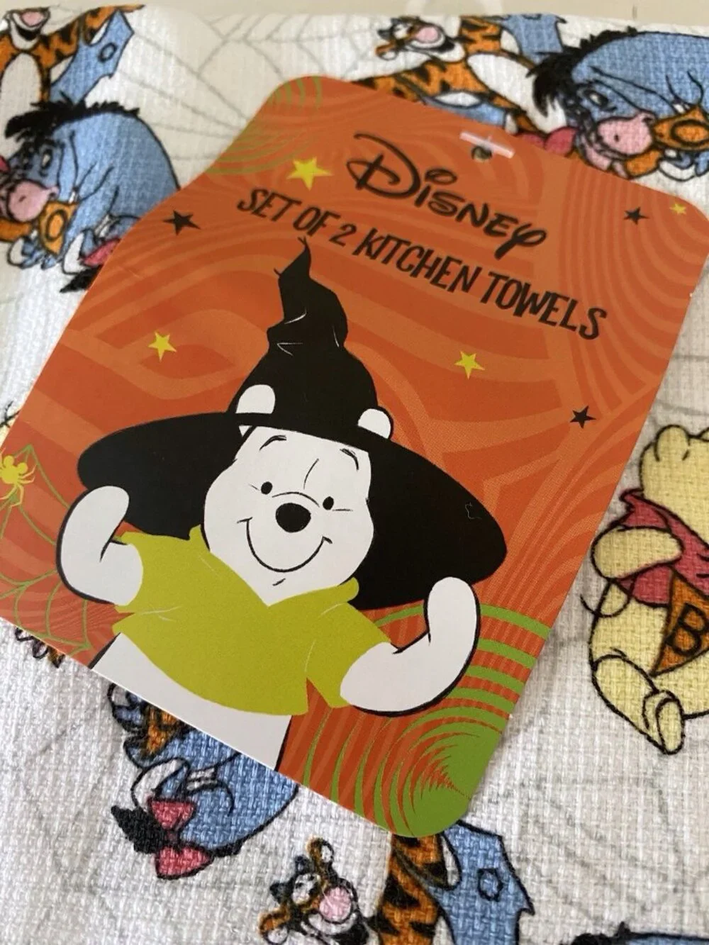 2 Pack Disney Winnie The Pooh & Friends Halloween Kitchen Towels 16 X 26” NEW